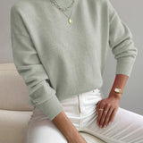 Women's Elegant Warm Sweater in Light Green
