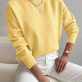 Women's Elegant Warm Sweater in Yellow