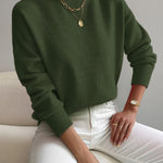 Women's Elegant Warm Sweater in Green