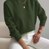 Women's Elegant Warm Sweater in Green