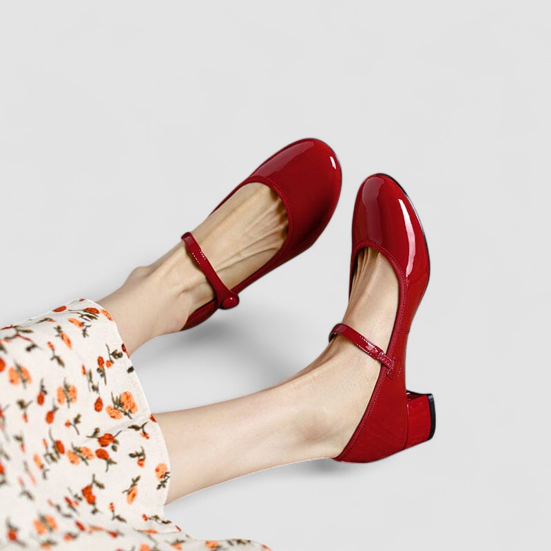 Sydney Comfort Mary Janes in Red