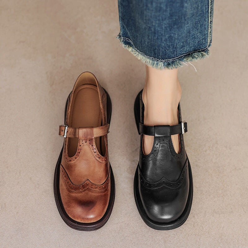 Women's Brogue T-Strap Mary Janes, photo 5
