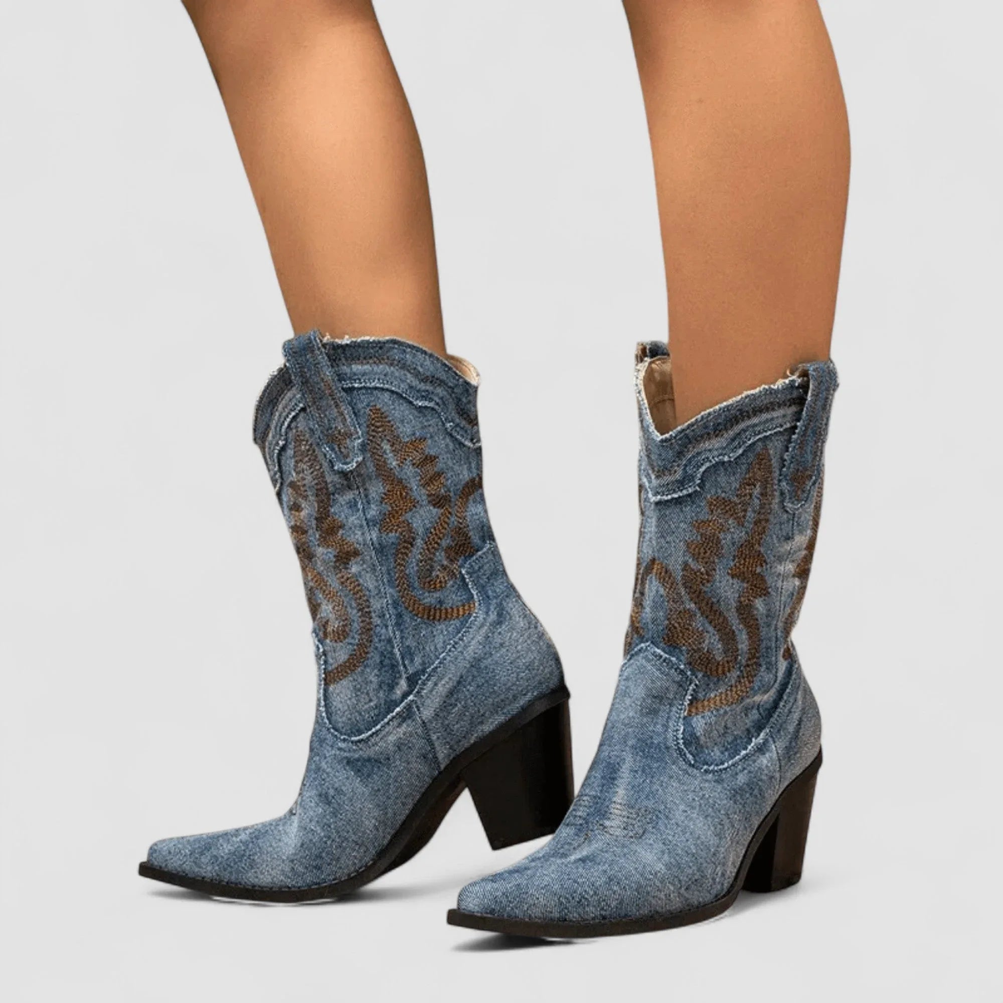 Women's Ankle Boots in Denim Blue