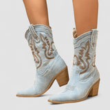 Women's Comfort Denim Ankle Boots