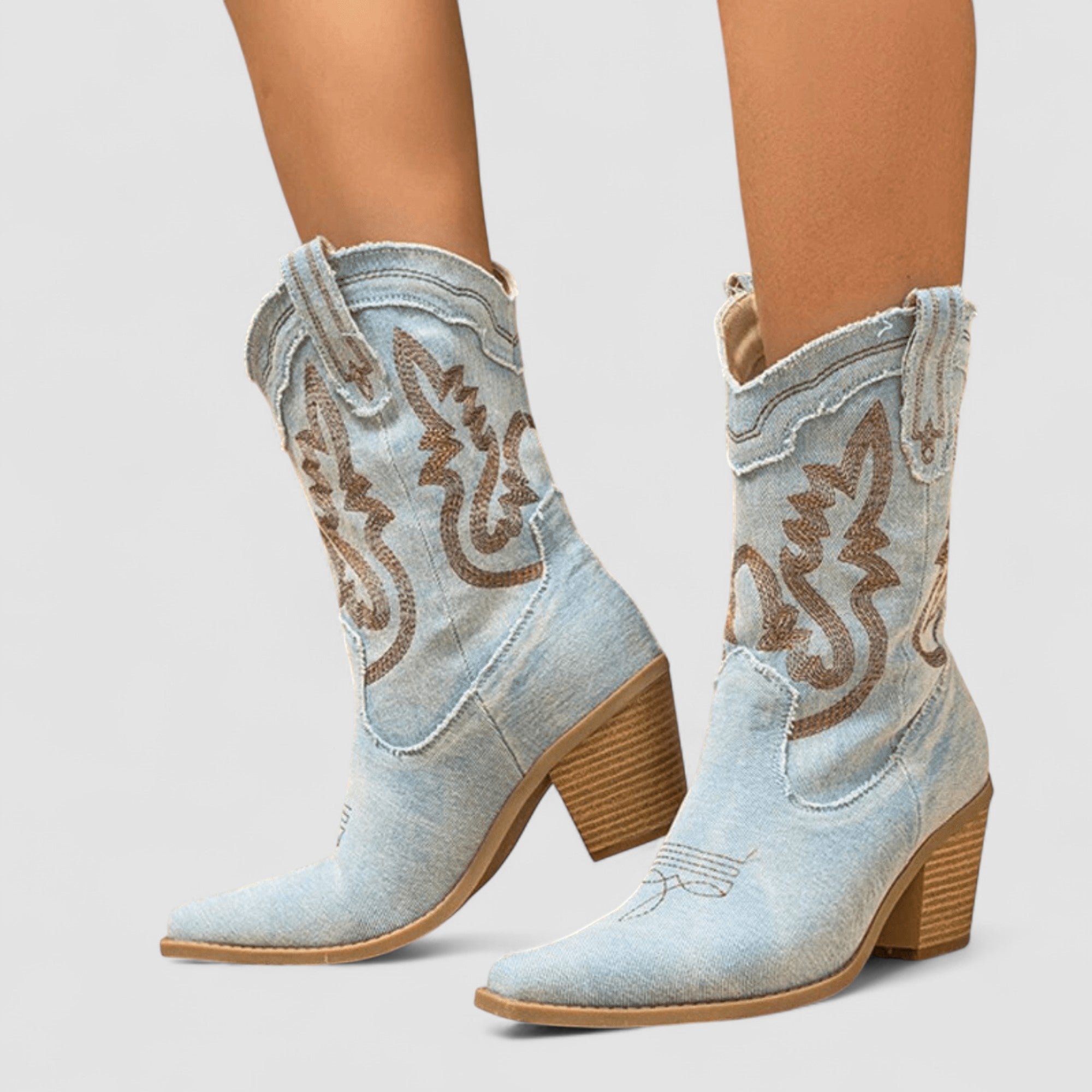 Women's Comfort Denim Ankle Boots