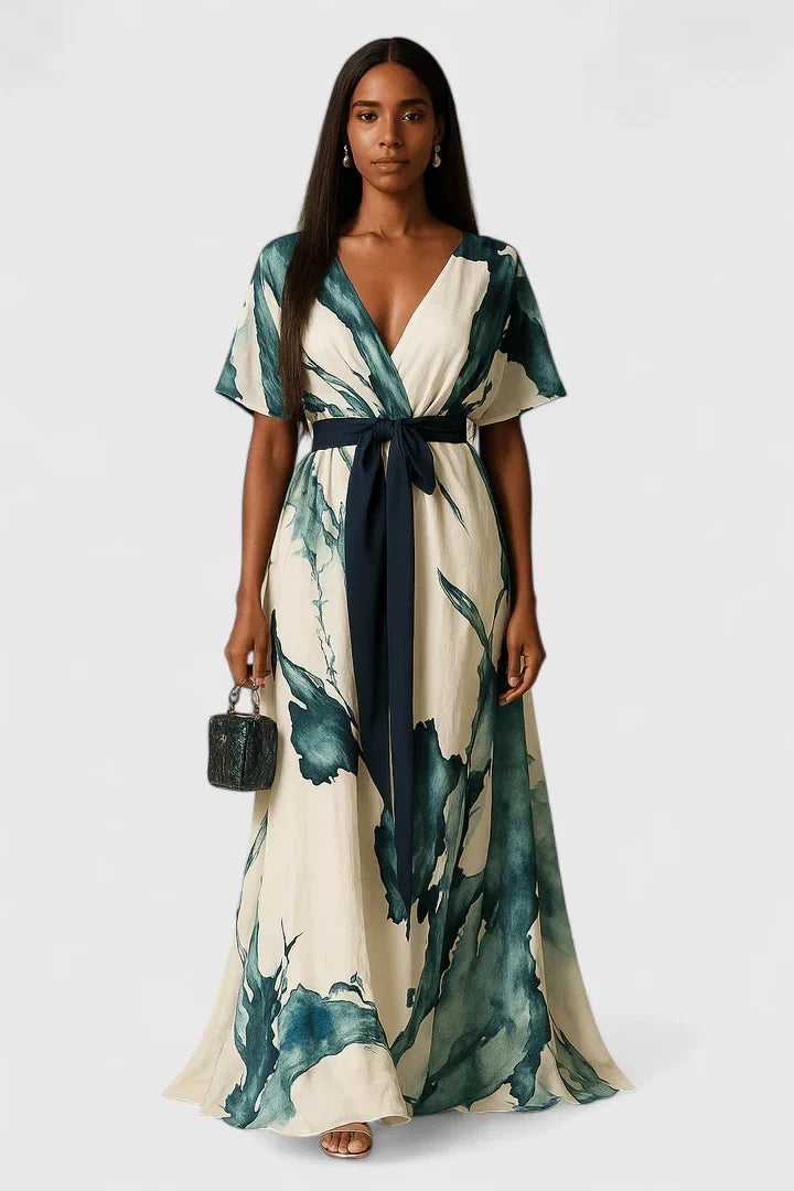 Xavrynah Sophisticated Dress in Green