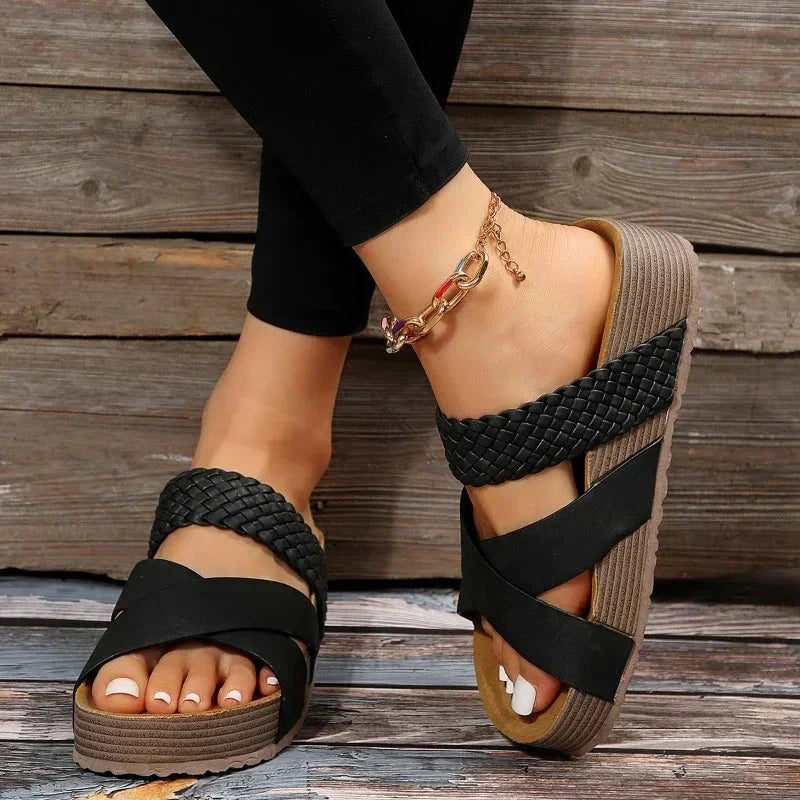 Malibu Comfort Sandals in Black
