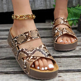 Women's Comfort leather sandals in Multi Brown