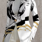 Women's Black and Gold Abstract Blazer, photo 2