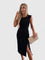 Betty Elegant Midi Dress in Black