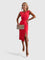 Betty Elegant Midi Dress in Red