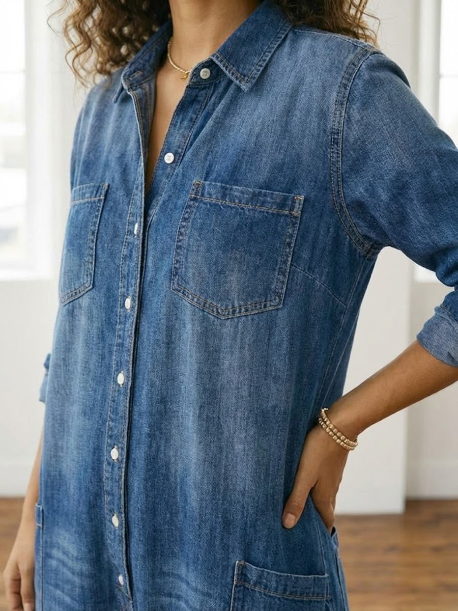 Women's Cotton Denim Jumpsuit, photo 8
