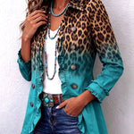 Elspeth Leopard Ombre Ruffle Blazer Jacket, photo 2