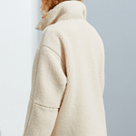 Oversized Teddy Jacket with Stand Collar, photo 3