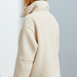Oversized Teddy Jacket with Stand Collar, photo 3