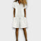 Clara Vintage Denim-Look Romper in White