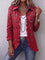 Bohemian Paisley Ombre Print Ruffled Jacket in Red