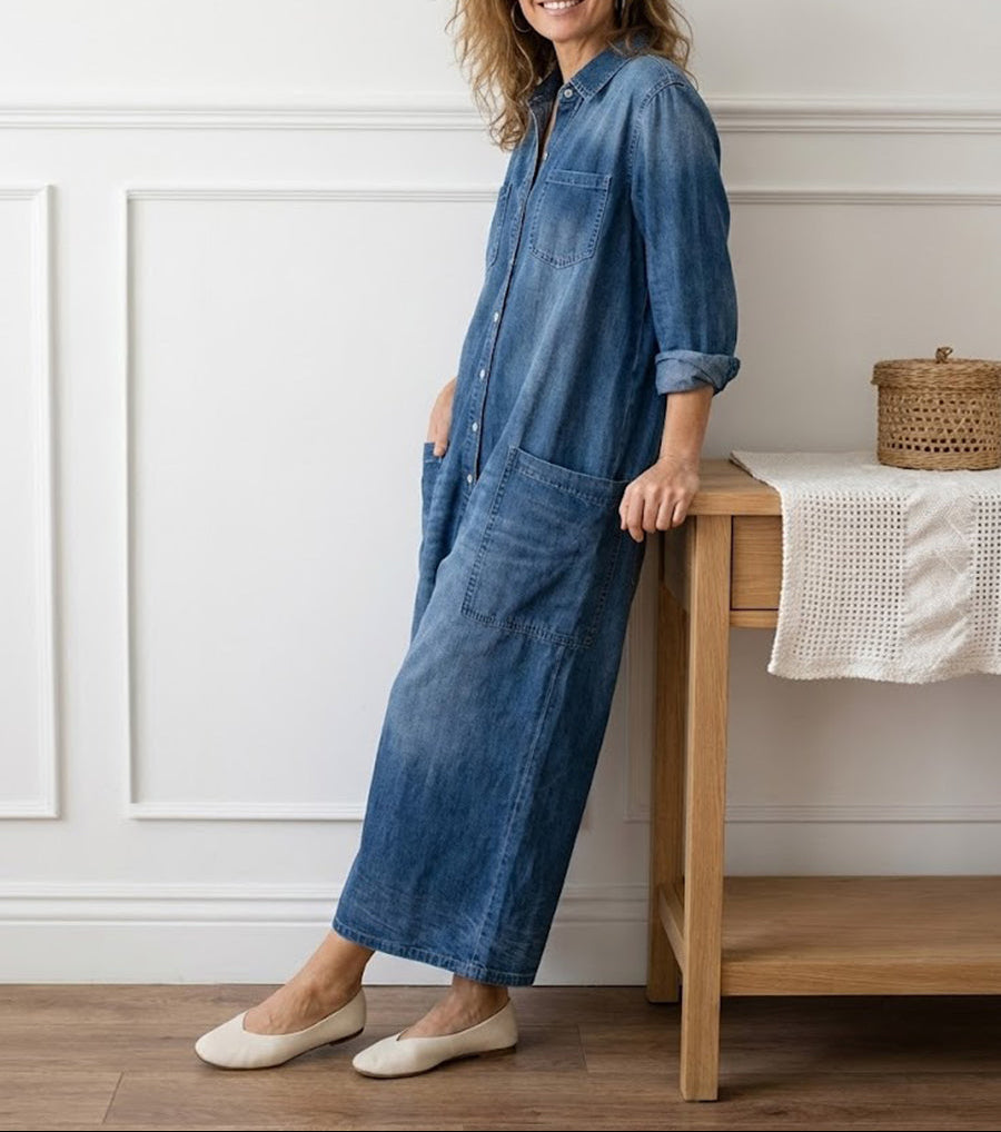 Women's Cotton Denim Jumpsuit, photo 2
