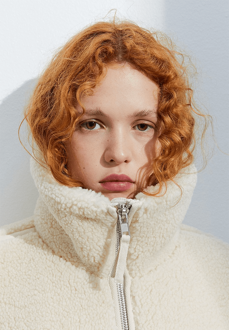 Oversized Teddy Jacket with Stand Collar, photo 5