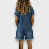 Clara Vintage Denim-Look Romper, photo 2