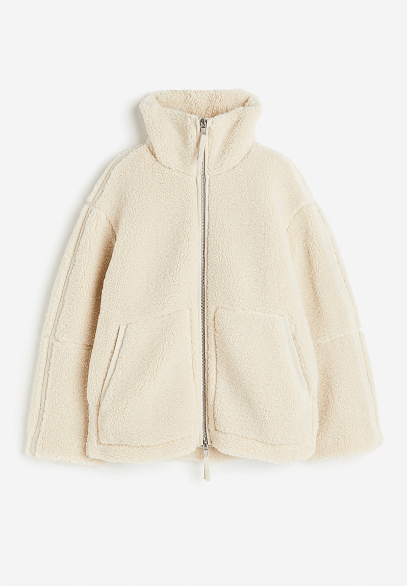 Oversized Teddy Jacket with Stand Collar, photo 6