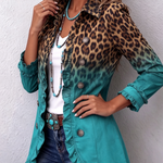 Elspeth Leopard Ombre Ruffle Blazer Jacket, photo 3
