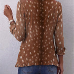 Women's Bohemian Animal-Print Ruffled Jacket, photo 2