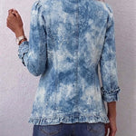 Boho Gradient Botanical Ruffle Jacket, photo 2