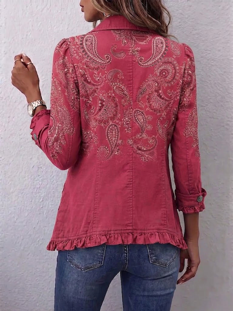 Anouk Vintage Paisley Print Ruffled Jacket, photo 2
