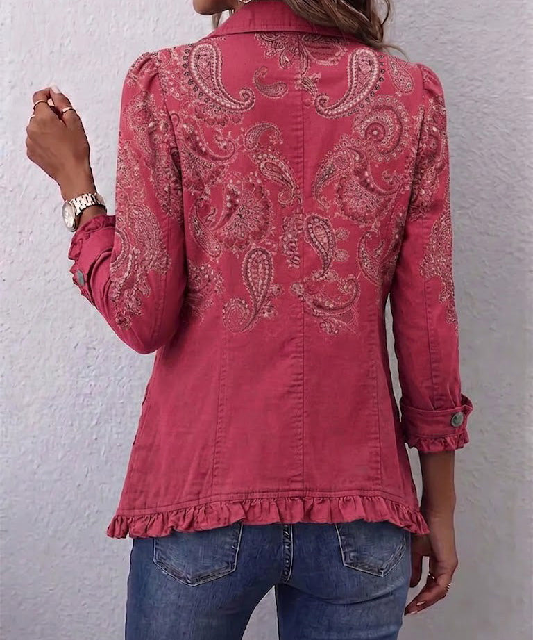 Anouk Vintage Paisley Print Ruffled Jacket, photo 2