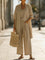 Effortless Linen-Cotton Three-Piece Set in Khaki
