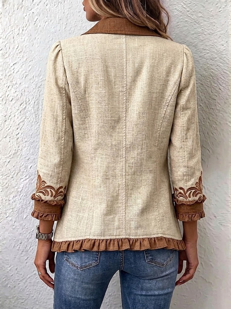 Vintage Bohemian Floral Ruffled Jacket, photo 2