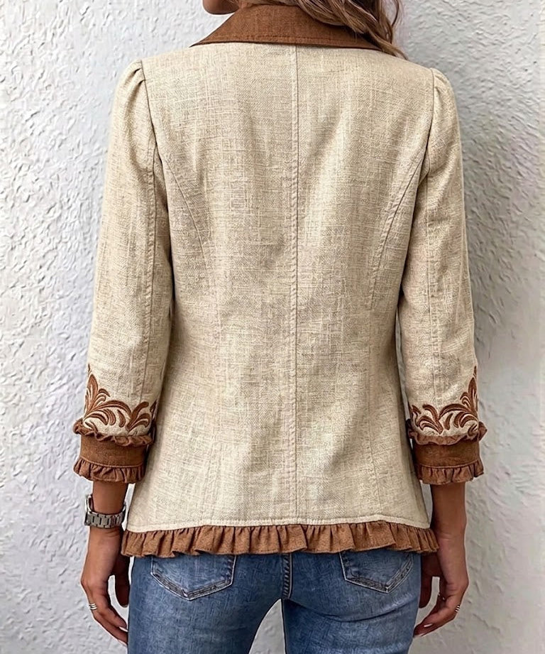 Vintage Bohemian Floral Ruffled Jacket, photo 2