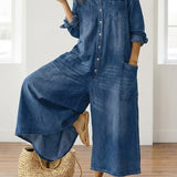 Women's Cotton Denim Jumpsuit, photo 10