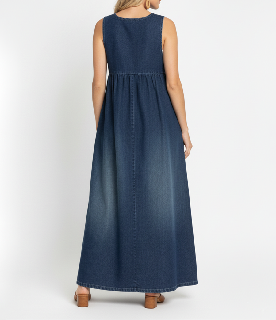 Women's Vintage Denim Maxi Dress, photo 5