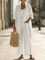 Effortless Linen-Cotton Three-Piece Set in White