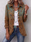 Women's Paisley Print Ruffle Jacket in Brown