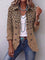 Vintage Leopard Gradient Ruffle Jacket in Leopard Tan