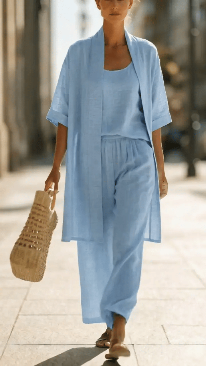 Effortless Linen-Cotton Three-Piece Set, photo 7