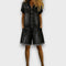 Clara Vintage Denim-Look Romper in Black