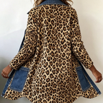 Women's Long Leopard and Denim Jacket, photo 4