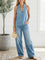 Women's Two-Piece Denim Set in Light Blue