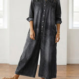 Women's Cotton Denim Jumpsuit, photo 7