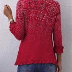 Bohemian Paisley Ombre Print Ruffled Jacket, photo 2