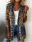 Women's Long Leopard and Denim Jacket, photo 2