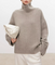 Anneliese Cable-Knit Turtleneck Sweater in Camel
