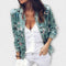 Women's Floral Bomber Jacket in Green