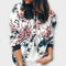 Women's Floral Bomber Jacket in White
