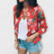 Women's Floral Bomber Jacket in Red