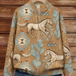 Women's Desert Print Zip Cardigan, photo 2